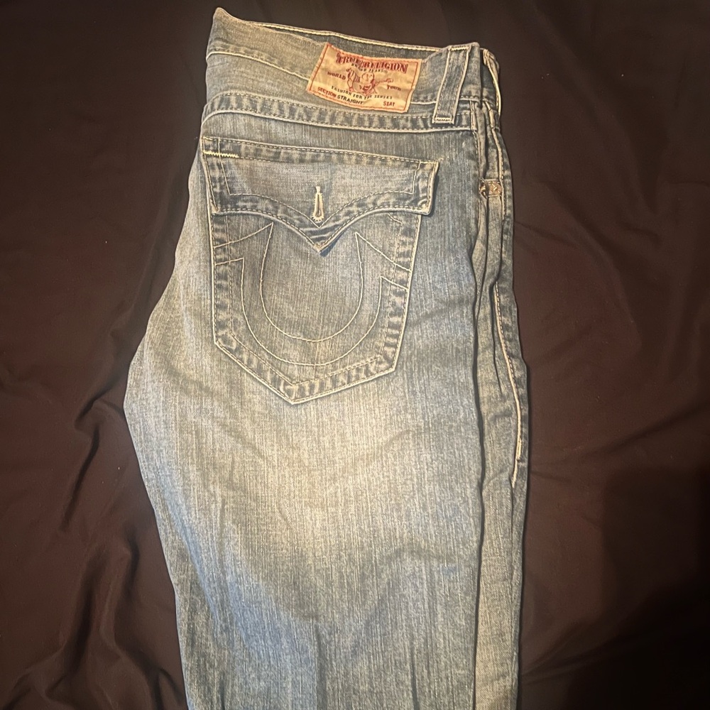 True Religion Light Blue Relaxed Jeans